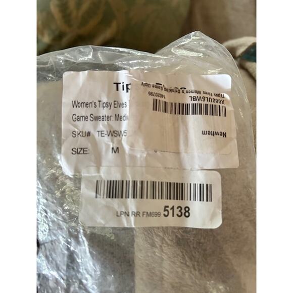 Tipsy Elves Blue Moose Fair Isle Fleece Jumpsuit Pajama Size S, NWOT - Picture 7 of 7